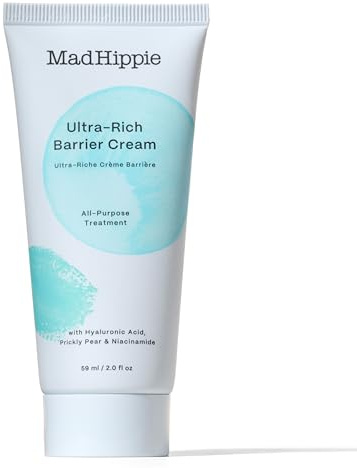Mad Hippie Ultra-Rich Barrier Cream, Travel-Friendly – Multi-Purpose Moisturizer with Hyaluronic Acid, Niacinamide & Vitamin C, Lotion for Extremely Dry Skin, Vegan & Cruelty-Free, 2 Oz