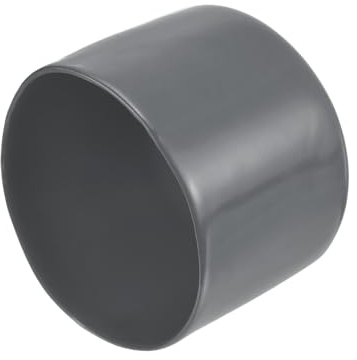 QUARKZMAN 2 Stück Gummikappen 52 mm Rohrstopfen Endkappe Rund Schutzkappen Pfostenkappe Abdeckkappen Zaunpfosten Endspitze für Gartenstühle Tischbeine Möbelfüße Gleiter Rohr,Dunkelgrau
