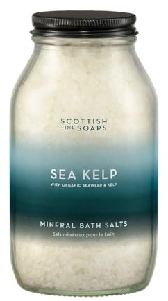 Scottish Fine Soaps Sea Kelp Mineral Bath Salts 500g – Relaxing Dead Sea Salts Infused with Scottish Sea Kelp & Seaweed for Stress Relief and Skin Refreshing