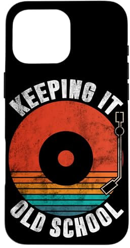 Coque pour iPhone 16 Pro Max Keeping It Old School Tourne-disque vinyle vintage rétro DJ
