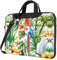 Tucanes loro, palmera, hojas, ultradelgado, portátil, de un solo hombro, bolsa cruzada, maletín de negocios casual, Black, 13 inch
