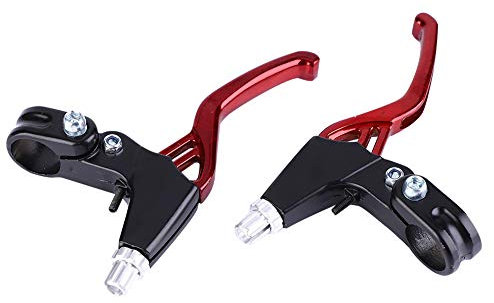 POENVFPO 1 Paar Aluminium -Legierungs -Radfahren Bremshebel für Mountainbike, Fixed Gear Bremsgriff Ausrüstung, Bremskupplungshebel Hebel (Rot)