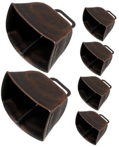 GAROZATION 6stücke Vintage Kuhglocken Mit Glatten Kanten Knackigem Klang Für Haustierverfolgung Anhänger Diy-ornamente