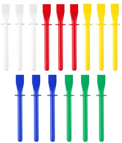 SGSCFG 15 Aplicadores, Medidores De Plástico, Pintura Al Óleo Pequeño Suchaber, DIY Hand Scrap, Adecuado para Pigmentos Y Pegamento.