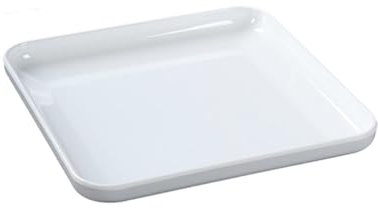 Assiette creuse carrée en porcelaine blanche de style nordique simple et délicate de 30,5 cm