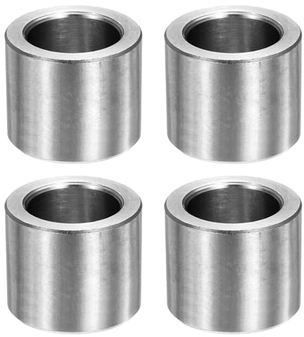 QUARKZMAN M16 Metall Abstandshalter 16mm ID x 24mm OD x 20mm L 4 Stück | Edelstahl Abstandshalter Rund Gewindelose Standoff Buchse Glatte Oberfläche für Schrauben Bolzen, Silber