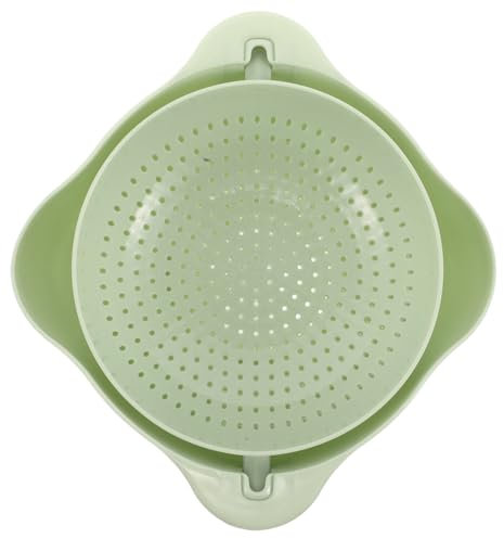 IMIKEYA Cestello Per Lavare e Scolare La Frutta Ciotola Colino Per Verdure Accessorio Da Cucina Design Doppio Capacità Ampia Materiale Pregiato Funzionale e Pratico