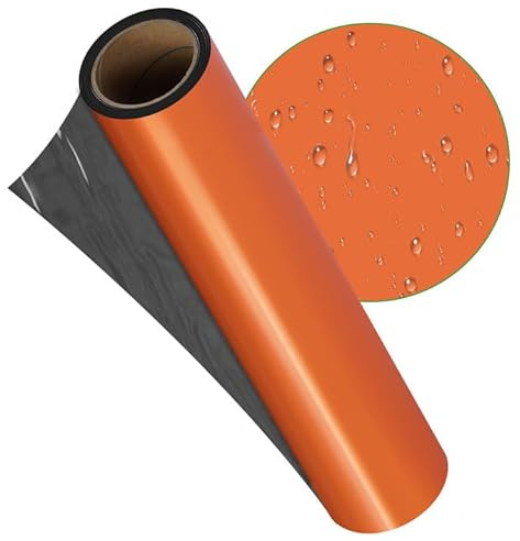 Dachfolie Selbstklebend, 5m² Dachfolie Aluminium Selbstklebende Folie, Ksk Dachbahn Für Schuppen, Carports und Mehr, Dachpappe Selbstklebend 1,2mm Stärke, 500 * 100cm - Orange Farbe