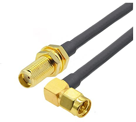 Cavo RP-SMA Maschio a RP-SMA Femmina 1 5 mm Paratia filo RG-58 50 Ohm Rf Cavo jumper estensione dell'antenna a trecce coassiali(SMA F to SMA M90,5M)