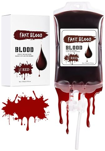 Flüssige Gesichtsfarbe, 170 ml, wasserdichte Vampir-Taschen, dekorative und blaue Farbe, Make-up für Horrorpartys, Unisex