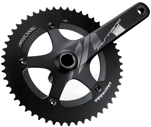 Miche Pistard 2.0 Kurbelgarnitur 165 mm 48T schwarz (guarniture City Fixed)/Crankset Pistard 2.0 165 mm 48T BLACK (City Fixed cranksets)