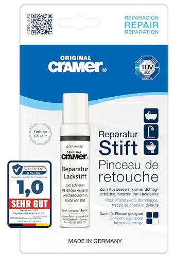 Cramer repStick Star White - Reparaturlack für Keramik, Emaille & Acryl | Ideal für kleine Reparaturen an Badewannen, Waschbecken & Fliesen, TÜV-geprüft