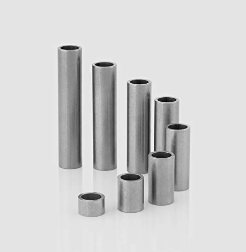 Edelstahl Distanzhülsen, Abstandshülsen – ohne Innengewinde, M6 Schrauben beweglich durchsteckbar – 8 x 6 x 1 mm (Außen x Innen x Wandstärke) – 5 Stück, Länge 5 mm