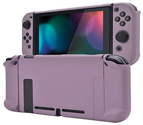 eXtremeRate PlayVital Funda Rígida para Nintendo Switch | Con Joycon Desmontables, Carcasa de PC Resistente, Compatible con Dock, Ajuste Preciso, Violeta Grisáceo