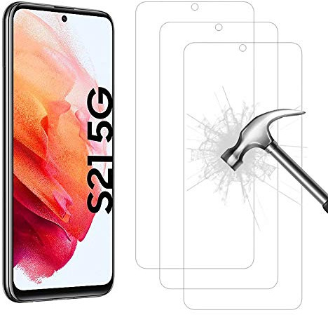 AHABIPERS 3 Stück Schutzfolie für Samsung Galaxy S21, HD Displayschutzfolie, 9H Härte Schutzfolie, Anti-Kratzer/Bläschen/Fingerabdruck/Staub Schutzfolie für Galaxy S21 5G