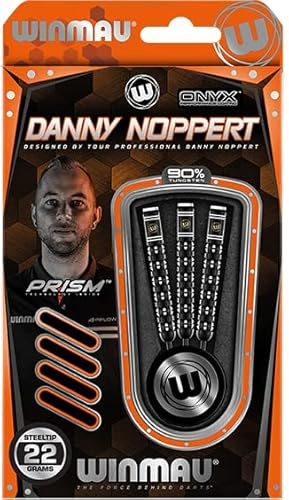 WINMAU Danny Noppert Freeze Edition Professionelle Dartpfeile mit weicher Spitze, 90 % Wolfram, mit Flights und Schäften