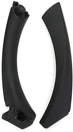 QWORK® Manija De Puerta De Automóvil, Adecuada Para Accesorios De Automóviles Compatible Con Bmw Serie 3 2004-2012 (E90 izquierdo),Negro