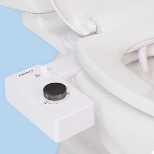 TUSHY Classic 3.0 Bidet-Toilettensitz-Aufsatz – ein nicht-elektrischer, selbstreinigender Wassersprüher mit verstellbarer Wasserdruckdüse, Winkelsteuerung und einfacher Installation zu Hause
