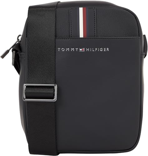 Tommy Hilfiger Herren Crossbody Bag Tasche Corporate Mini Reporter Mittelgroß, Schwarz (Black), Onesize
