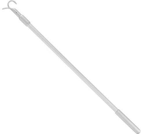 Healvian 60CM Telescopic Draw Rod Telescoping Pole with Hook Aluminium Window Blinds Rod Blind Wand Vertical Blind Opener Cordless Window Shades Down and Up Universal Pull Rod