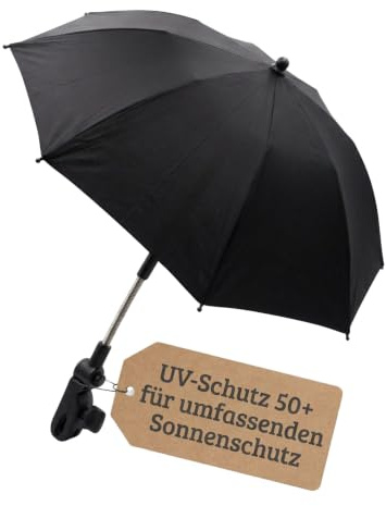 Fillikid Sonnenschirm Exklusiv für Kinderwagen & Buggys | Stilvoller Sonnenschutz für kleine Entdecker | UV-Schutz 50+, wasserabweisend, trendiges Design & einfache Montage | 72 cm Durchmesser