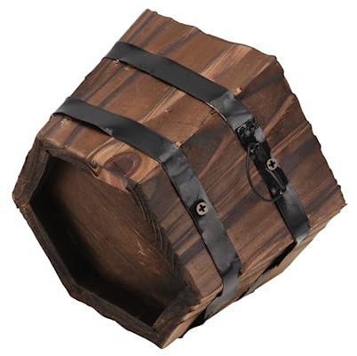 Mipcase 3pezzi Vaso Legno Pratico Per Piante Grasse Design Retro Per Balcone e Giardino Secchio Multifunzionale Per Decorazioni e Conservazione