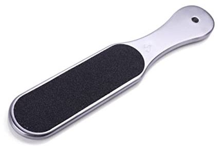 Fußpflegeset aus Edelstahl, Große Hornhautfeile für Pediküre | Soft Brush Inklusive, für Fersen und Nägel, vor Bad Einsetzbar, mit Massageeffekt
