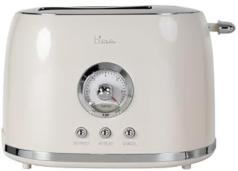 Toaster Retro Style Nostalgia 200, 800 Watt, 2 Scheiben, einstellbarer Bräunungsgrad, automatische Zentrierung und Abschaltung, 4 Funktionen: Auftauen, Aufwärmen, Bräunungsgrad einstellen, Abbrechen