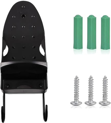 VZU Supporto per asse da stiro, ferro elettrico e cestino da stiro sopra la porta o supporto da parete