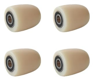 Rouleaux de transpalette, rouleaux de transpalette, diamètre 80 mm, largeur 93 mm, roulements 6204 intégrés, alésage 20 mm, roues de charge en nylon, roue à tambour 80 x 93 x 20 mm, capacité de charge
