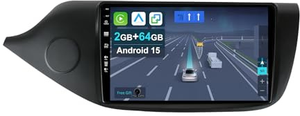 CADLEY 9 [2+64G] Android 15 Radio Coche para Kia CEE'd CEED JD 2012-2018-[Integrado Inalámbrico CarPlay | Android Auto | Mirror Link | GPS Navi | Bluetooth 5.0 | WiFi | 4G | SWC ] + CAM Incluido
