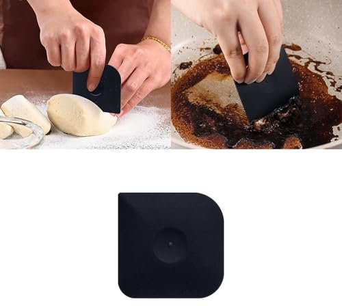 Confezione da 5 raschietti per padelle, raschietto per la pulizia del vassoio del barbecue, raschietto in plastica, antigraffio, per la pulizia di pentole e padelle, raschietto robusto da cucina