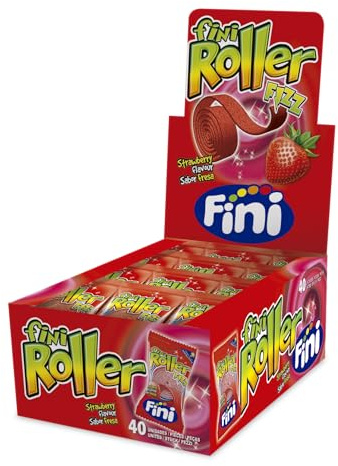 Fini Golosinas - Roller Lenguas Fresa Ácidas 18 uds