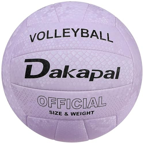 Dakapal Offizieller Volleyball in Größe 5 Soft Beachvolleyball | PU verschleißfest,für den Innen und Außenbereich, weicher,für Anfänger,Teenager und Erwachsene