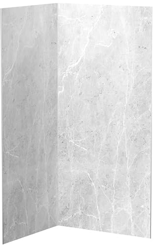 AUPROTEC Aluverbundplatte 3mm Aragon Snow 2100 x 1000 mm Wandverkleidung Aluminium Duschrückwand fugenlos und pflegeleicht