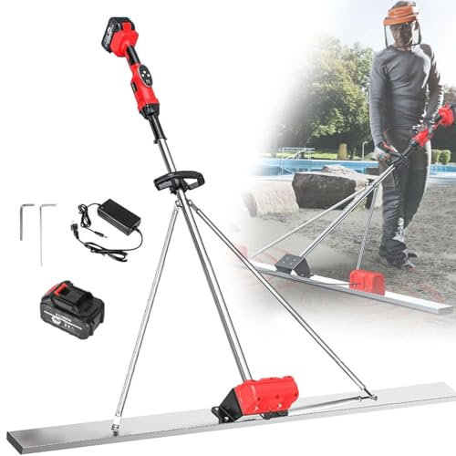 RèGle Nivellement Ciment Chape éLectrique Kit vibratoire pour Chape en béton, Outil de Finition pour béton 6 000 ma, règle de nivellement pour béton, Machine vibrante de Finition pou
