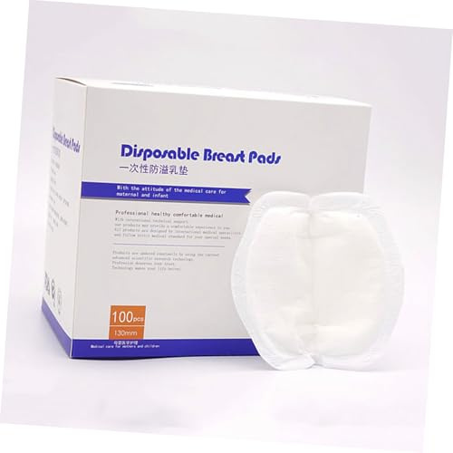 Disposable Anti-galactorrhea Nursing Pads 100pcs White for Breastfeeding | Non Woven Fabric, Thickened 3d Simple Design, for Lactating Mothers and Pregnant Women