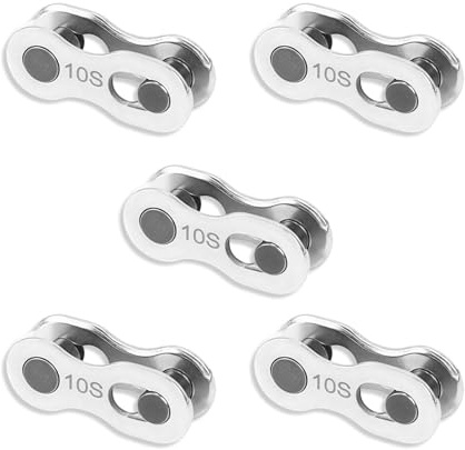 10 Pièces Attache Rapide Chaîne Vélo 10 Vitesses | Maillons Acier Réutilisables | Pour VTT & Vélo de Route | Compatible Shimano/SRAM | Résistance 950kgf