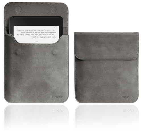 TiMOVO Sleeve Case for 7/6.8 E-Reader Book, Paperwhite(12th/11th Generation-2024/2021) & Colorsoft Signature Edition, Protective Pouch Bag Cover for Kobo Devices, Space Gray