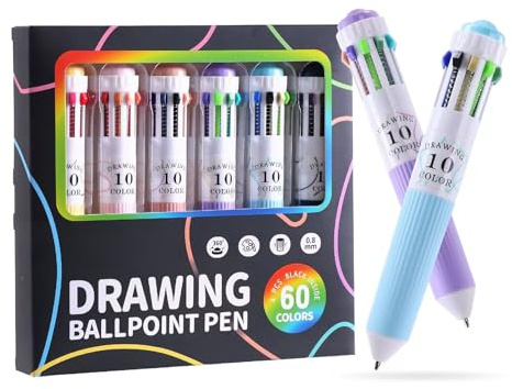 ZHUMCCY Bolígrafo | 6 Unidades Kit 10 En 1 Utiles Escolares Instrumento De Escritura - Retráctil Multicolor - Para Fiestas Cumpleaños Casa Residencias Bibliotecas Oficina Estudiantes