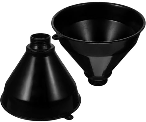 ARTSEWPLY Embudos de Cocina Grandes de Plástico Resistente Multifuncionales, Embudo de Boca Ancha Ergonómico para Llenar Botellas y Aceite, Uso Doméstico E Industrial, Pack de 2 Unidades