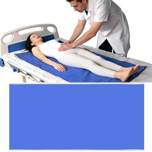 Slide Sheets for Moving Patients on Bed 75x180cm Tubular Transfer Sheet | to Assist Moving Elderly Disabled Obese People for Cars Wheelchairs Hospitals Home Care Reusable Positioning Bed Pad Blue