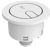 Roca Pulsador D8/D48 Doble Descargador de Cisterna (Blanco Mate)