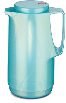 ROTPUNKT Isolierkanne 1L - Premium Kaffekanne Made in Germany I Hält bis zu 24 Std heiß I Warmhaltekanne für Kaffee und Tee (Maxima 760, Shiny Aquamarin)