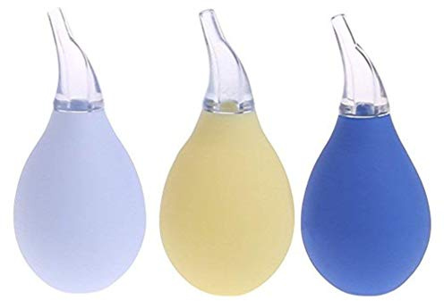 3pcs Premium Nasal Aspirator for Baby Professional Infant Toddlers Nose Cleaner Food Grade Reusable Booger Sucker Remover Best for Infant Nose Congestion Relief