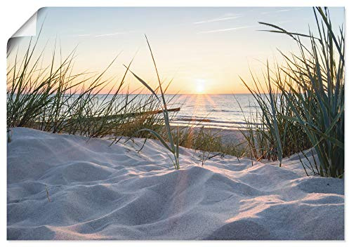 ARTLAND Wanddeko Poster & Kunstdrucke Wandposter Strand Küste Ostsee Dünen Meer Landschaft Natur Meerblick T9QU