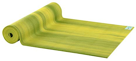 YIN-YANG DELUXE Estera de yoga 6 mm - 61x183cm - Verde/Amarillo