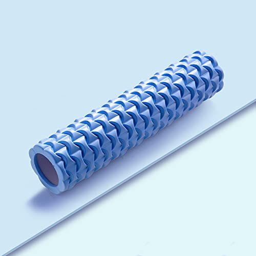 LTLCLZ Roller Yoga Säule Set Schaumrollenrolle Yoga Säule Pilates Fitnessmassage Massage Therapie körperliche Bewegung,Blau,50CM