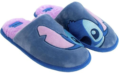 CERDÁ LIFE'S LITTLE MOMENTS - Chaussons Maison Femme d'Hiver Amusantes de Stitch avec Semelle Intérieure Fourée et Semelle Antidérapante - Licence Officielle Disney
