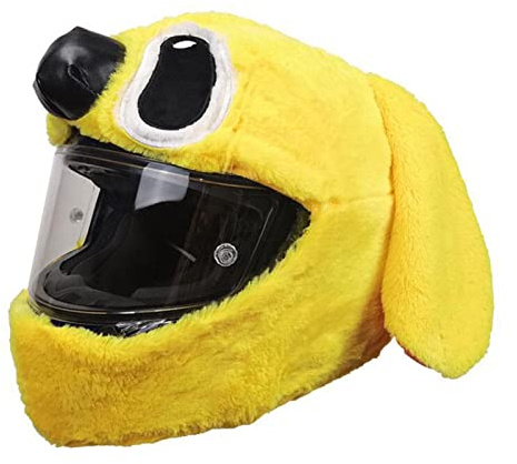 UVCMDUI Motorradhelm überzug, Helm Cover, Motorradhelm Cover, Personalisierte Und Kreative Motorrad-Integralhelm-SchutzhüLle, Toller Hingucker,Gelb